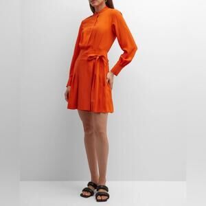 Jason Wu Stunning Orange Long Sleeve Cocktail Dress Size 12